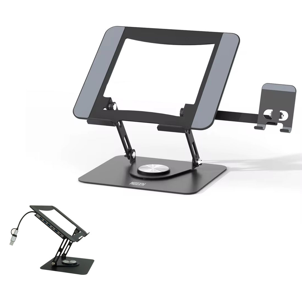 Meexn DockLift – Smart Stand with USB Hub & Dual Device Support